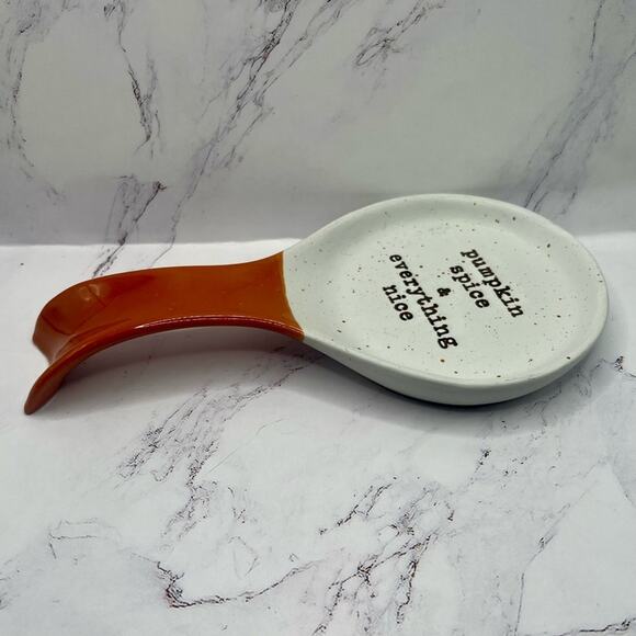 NWOT Pumpkin Spice & Everything Nice ceramic spoon rest - Picture 3 of 5